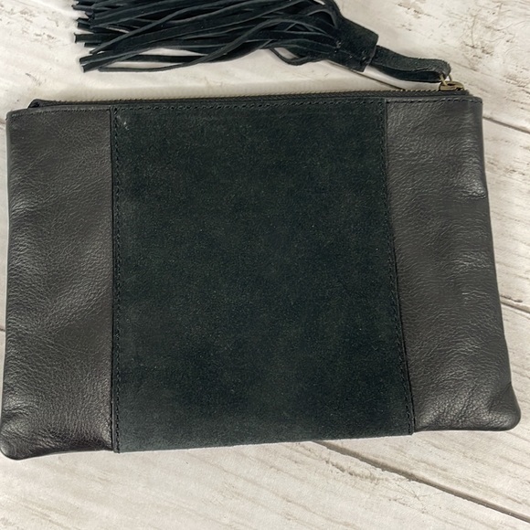 Lucky Brand Tasseled Leather Beaded/Embroidered with Suede Tassel - Picture 2 of 6